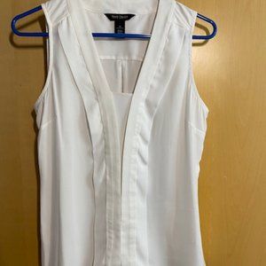 WHBM Sleeveless Top Ecru/White XS